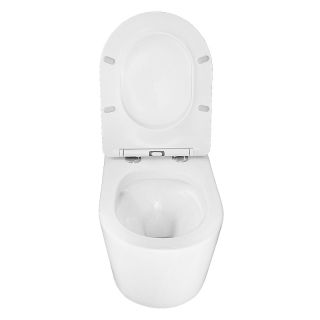 Унитаз подвесной Azario Ollin AZ-0513R безободковый торнадо белый