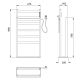 Напольный полотенцесушитель электрический Wonzon & Woghand Essen WW-A407-MB 47x95 см чёрный матовый