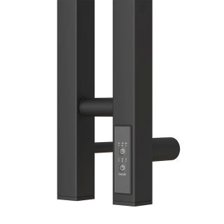 Полотенцесушитель электрический APEXTERMO Сириус SR10121BM 120x8 см с крючками чёрный матовый