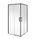 Душевой уголок Kerama Marazzi Линдо LN.100.SSD.BLK.M 100x100 см профиль чёрный стекло матовое