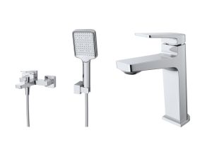 Комплект смесителей для ванной комнаты BelBagno ARDENTE-VASM/LVM-CRM хром
