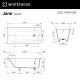 Ванна из искусственного камня Whitecross Jane 0222.170075.200 175x75 см белый матовый