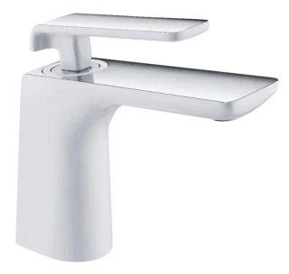 Смеситель для раковины Rose R1401F белый/хром Смеситель для раковины Rose R1401F белый/хром