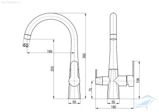 Смеситель для кухни Rav Slezak Zambezi ZA018.5 хром Смеситель для кухни Rav Slezak Zambezi ZA018.5 хром