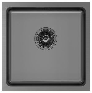 Мойка кухонная Paulmark Vista PM304444-GM воронёная сталь