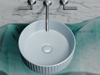 Раковина Ceramicanova Элемент (Element) CN6057MHL 36 см серо-голубой матовый