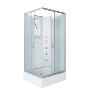 Душевая кабина Niagara Classic 330844QBKG 100x80 см профиль хром стекло матовое