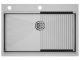 Мойка нерж. сталь KRONER-PRO 75 + ролл-мат PRO в цвет мойки, PM707551-BS+R405-BS
