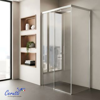 Душевой уголок Ceruttispa VITO110 110x80 см профиль хром стекло прозрачное