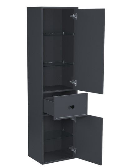 Пенал подвесной IDDIS Torr TOR40D0i97 40см тёмно-серый