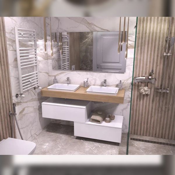Тумба подвесная без столешницы Velvex Unit tp.UNI.80.1Y белый глянец, 80 см
