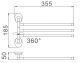 Полотенцедержатель Haiba HB1613 35см хром
