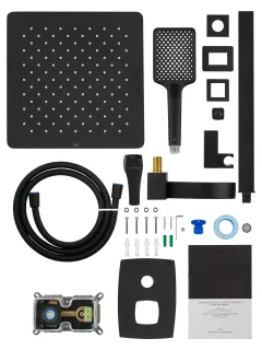 Душевой комплект Wonzon & Woghand Flex WW-88939072-MB чёрный матовый