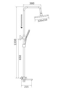 Душевая стойка Shevanik S9936C белый