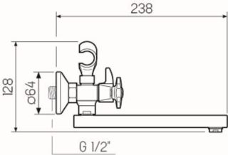 Смеситель для ванны с душем РМС SL115-142E хром Смеситель для ванны с душем РМС SL115-142E хром