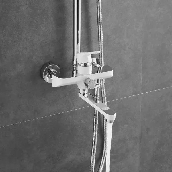 Душевая стойка Shevanik S8136F белый/хром