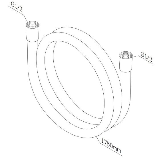 Шланг для душа 150 AM.PM F0417B22 черный