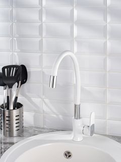 Смеситель для кухни РМС SL123W-016F белый Смеситель для кухни РМС SL123W-016F белый