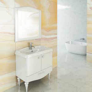 Comforty Зеркало "Монако-80" белый глянец