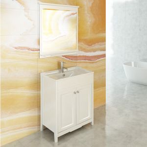Comforty Тумба-умывальник "Тбилиси-70" белый глянец с раковиной Comforty XD-F70