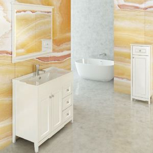 Comforty Зеркало "Тбилиси-90" белый глянец