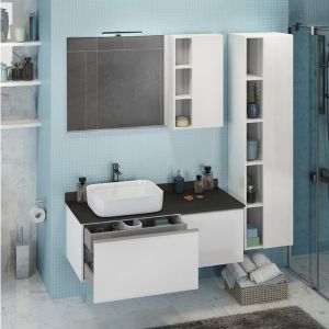 Comforty Зеркало-шкаф "Милан-120" белый глянец