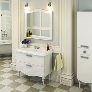 Comforty Зеркало "Монако-100" белый глянец