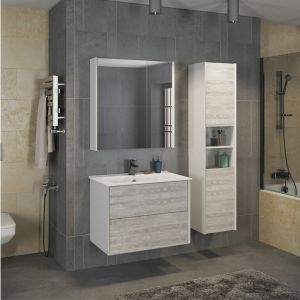 Comforty Зеркало-шкаф "Женева-75" дуб белый