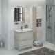 Comforty Тумба-умывальник "Верона-75" дуб белый с раковиной Comforty 75Е