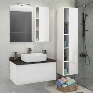 Comforty Зеркало-шкаф "Милан-90" белый глянец Comforty Зеркало-шкаф "Милан-90" белый глянец