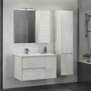 Comforty Тумба-умывальник "Бремен-90" дуб белый с раковиной Comforty 9090EL Comforty Тумба-умывальник "Бремен-90" дуб белый с раковиной Comforty 9090EL