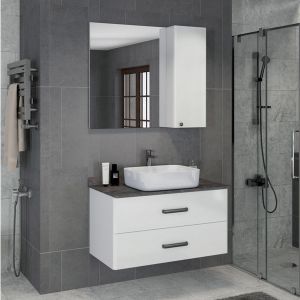Зеркало-шкаф Comforty Амстердам-95 белый