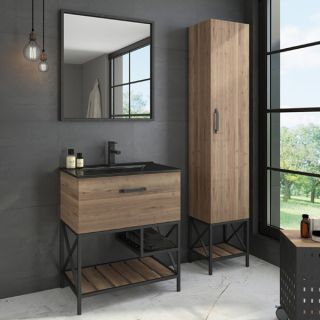 Comforty Зеркало "Бредфорд-75" черный