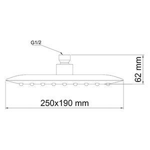 Wasserkraft A031 Верхняя душевая насадка