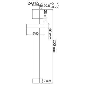 Wasserkraft A068 Потолочный излив для душа