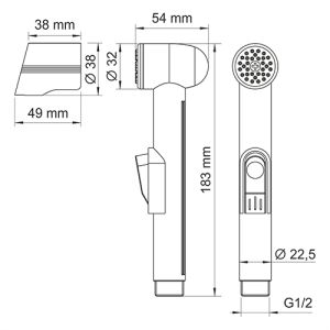 Wasserkraft A081 Гигиеническая лейка с фиксатором