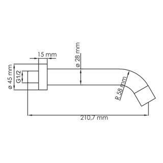 Wasserkraft A084 Настенный излив для ванны Wasserkraft A084 Настенный излив для ванны