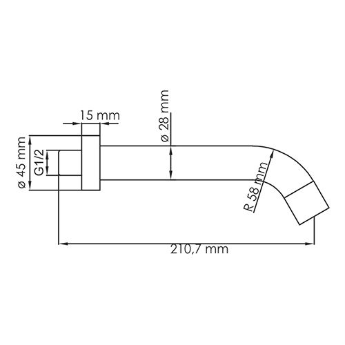 Wasserkraft A084 Настенный излив для ванны Wasserkraft A084 Настенный излив для ванны