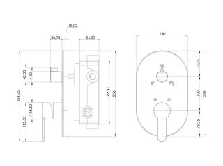 Teska Душевой набор скрытого монтажа АMOS AS3400