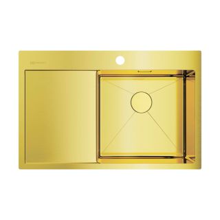 Мойка кухонная Omoikiri Akisame 78-LG-R нерж.сталь/светлое золото Мойка кухонная Omoikiri Akisame 78-LG-R нерж.сталь/светлое золото
