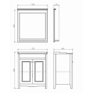 Comforty Тумба-умывальник "Тбилиси-70" белый глянец с раковиной Comforty XD-F70