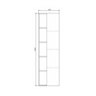 Comforty Шкаф-колонна "Прага-45" дуб белый Comforty Шкаф-колонна "Прага-45" дуб белый