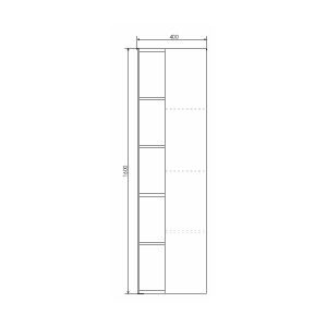 Comforty Шкаф-колонна "Милан-40" белый глянец