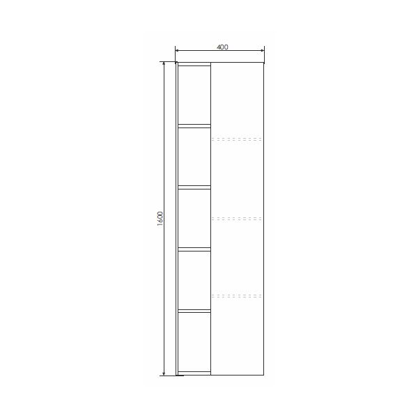 Comforty Шкаф-колонна "Милан-40" белый глянец
