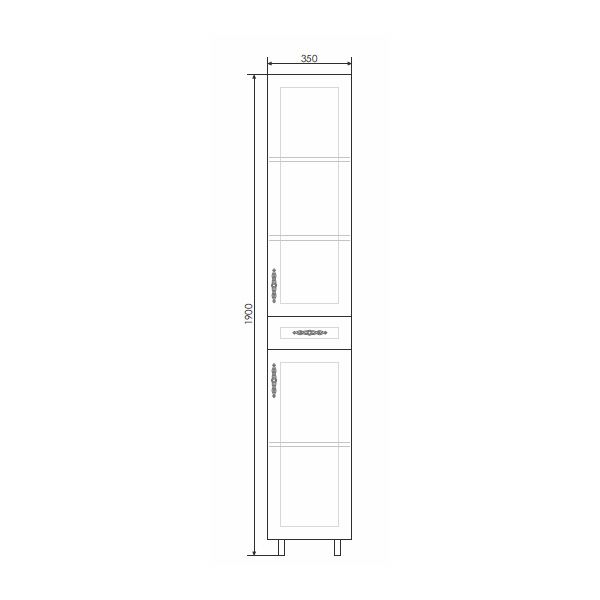 Comforty Шкаф-колонна "Севилья-35" слоновая кость