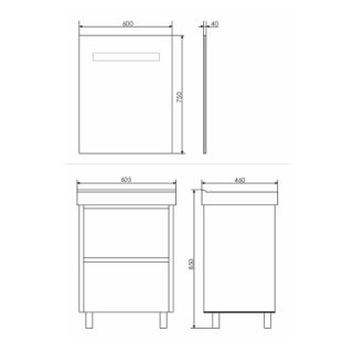 Comforty Тумба-умывальник "Дублин-60" белый глянец с раковиной Comforty 8056 Comforty Тумба-умывальник "Дублин-60" белый глянец с раковиной Comforty 8056