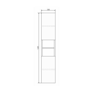 Comforty Шкаф-колонна "Верона-35" дуб белый Comforty Шкаф-колонна "Верона-35" дуб белый