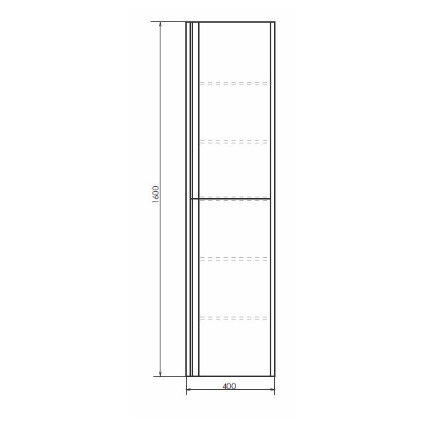Comforty Шкаф-колонна "Эдинбург-40" бетон светлый