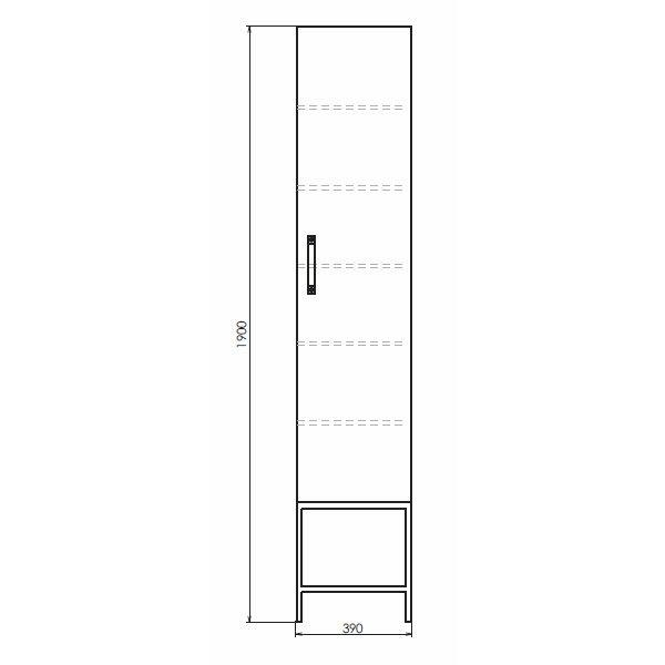 Comforty Шкаф-колонна "Бредфорд-40" дуб темный