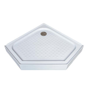Поддон Erlit Comfort ER100V низкий пятиугольный 100 ABS в сборе